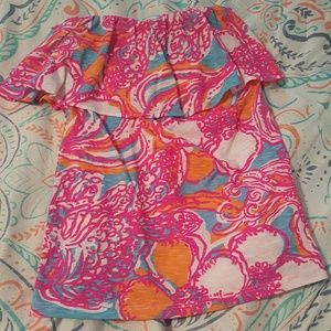 Ready for summer XS lily ruffled tube top. Nwot